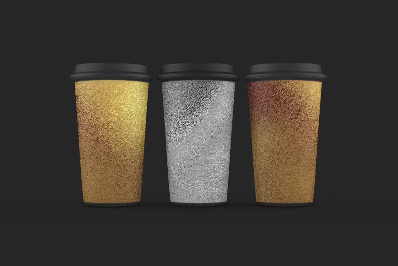 Gold & Silver Abstract Voronoi Texture Backgrounds — Teletype