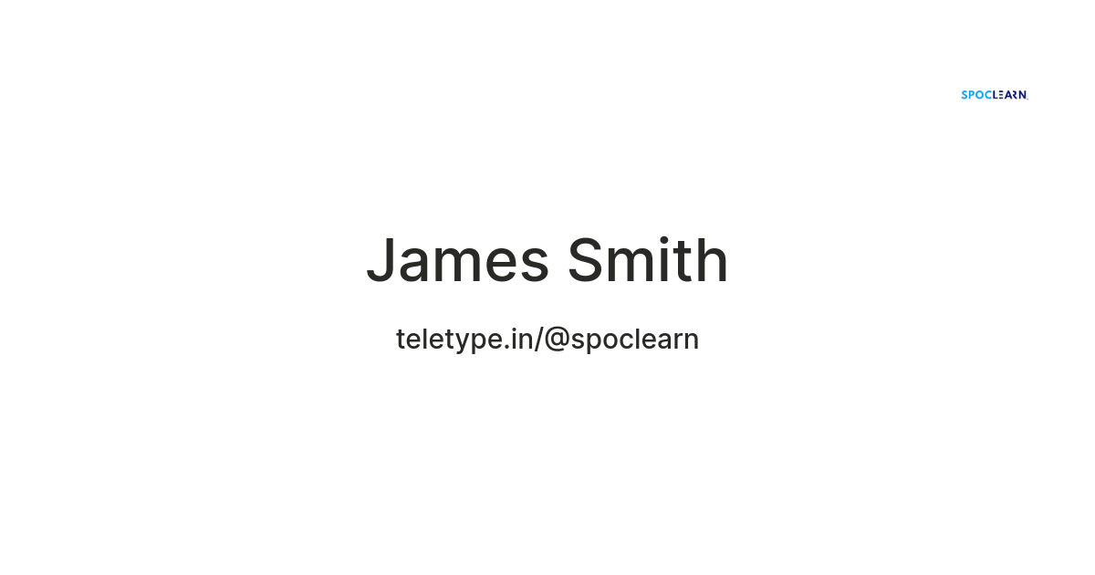 James Smith — Teletype