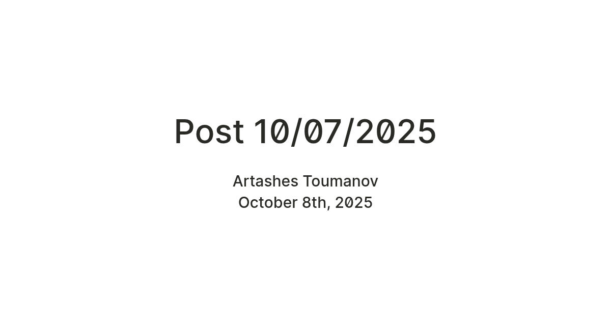 Post 10/08/2025 — Teletype