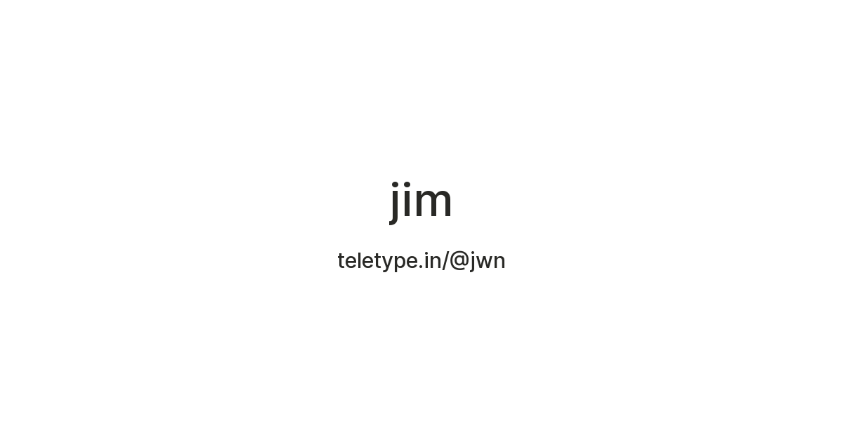 jim — Teletype