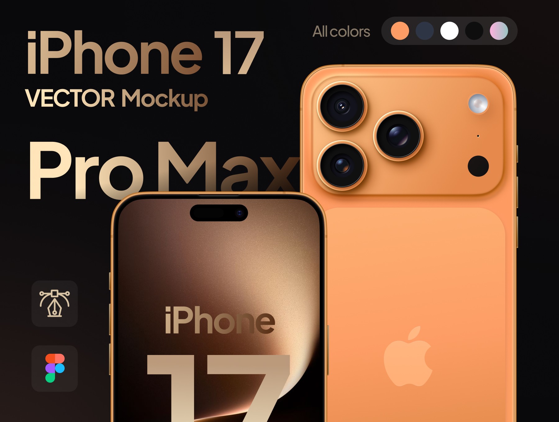 iPhone 17 Pro Max Mockup | Figma Vector — Teletype