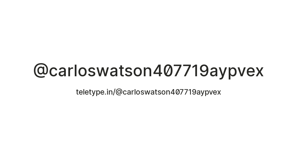 @carloswatson407719aypvex — Teletype