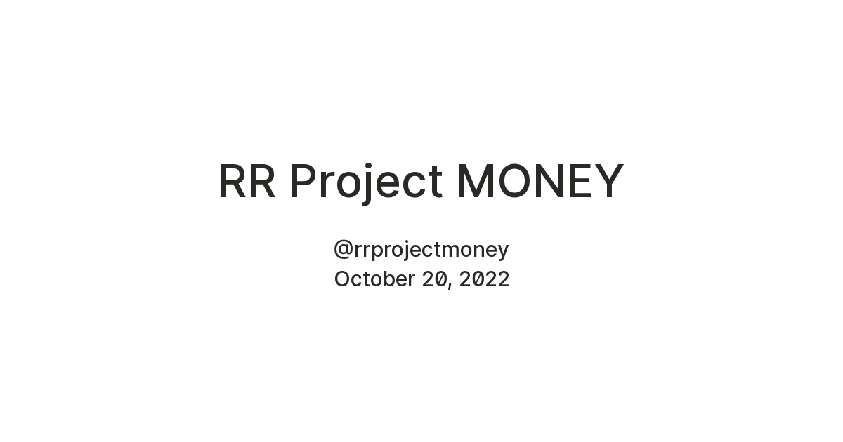 RR Project MONEY — Teletype