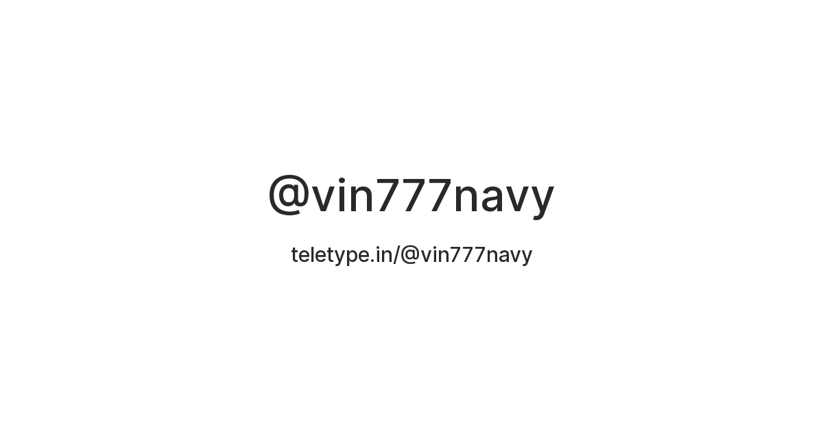 Vin777 — Teletype