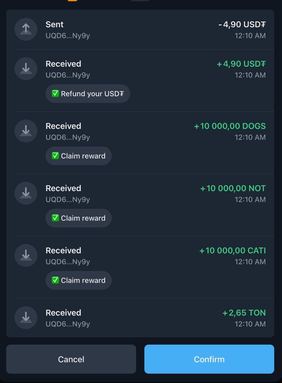 TON Crypto Drainer Script works with Tonkeeper + 10 wallets — Teletype