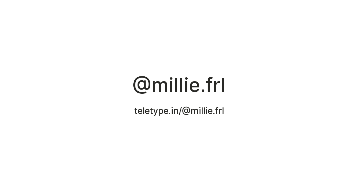 @millie.frl — Teletype