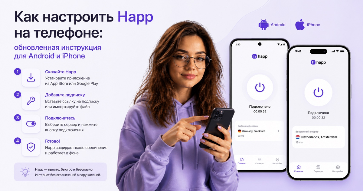 Как настроить Happ на телефоне: актуальная инструкция для Android и ...