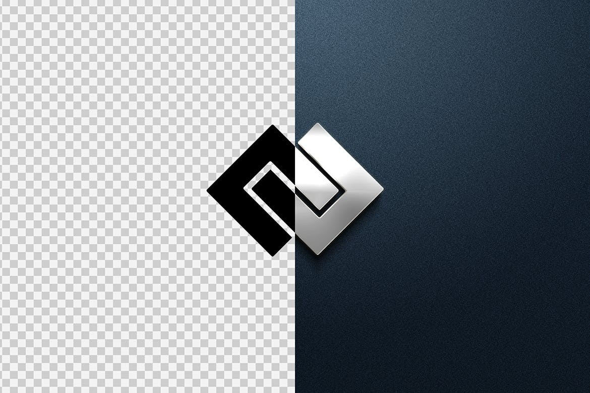 Gold & Silver Logo Mockup — Teletype