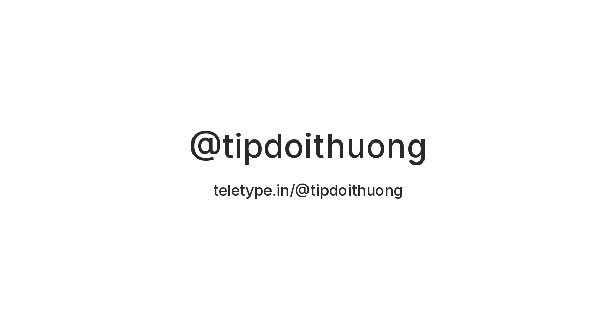 Tip Đổi Thưởng — Teletype