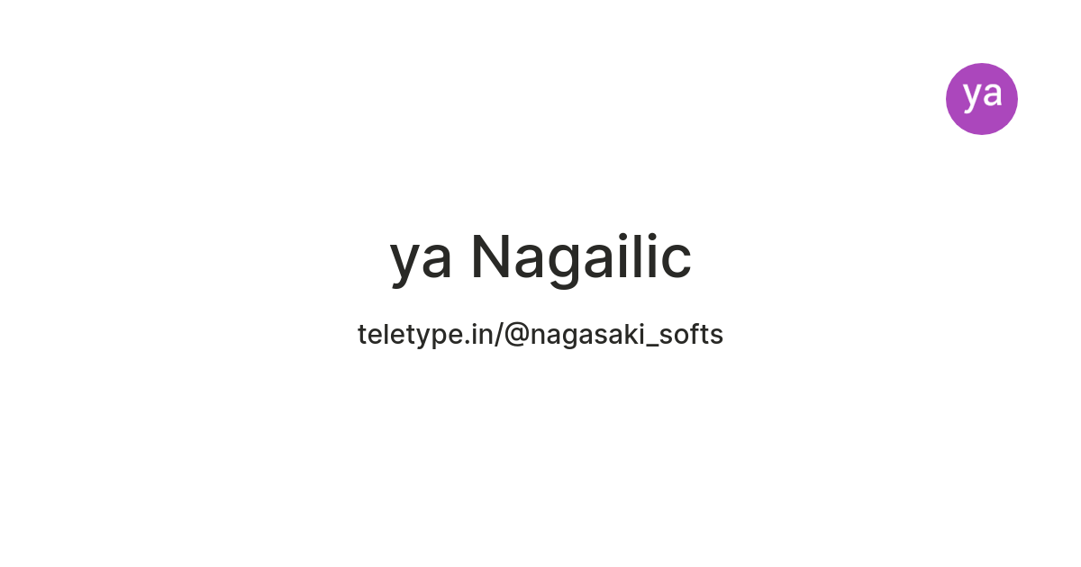 ya Nagailic — Teletype