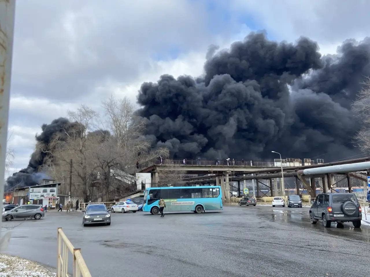 Пожар локализован на базе переработки картона на улице Халтурина Пожар локализован на базе переработки картона на улице Халтурина
