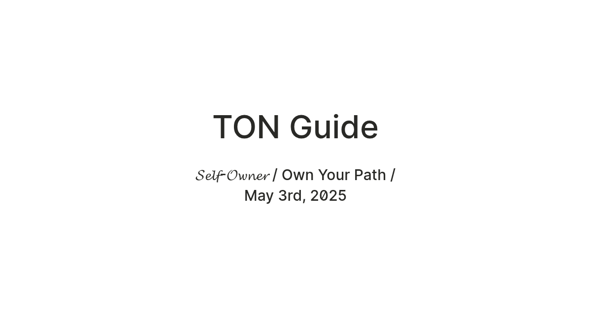 TON Guide — Teletype