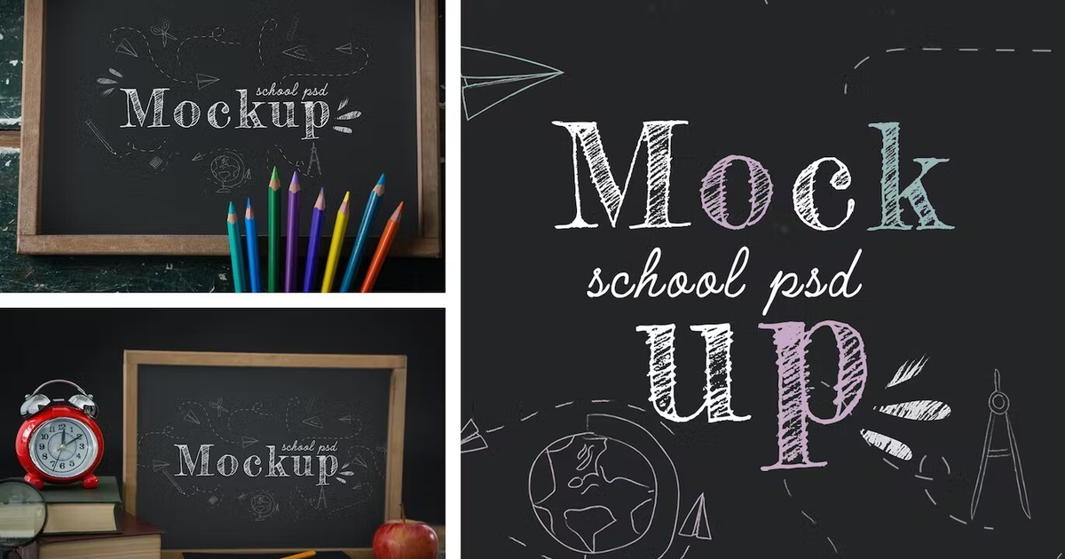 School Chalkboard Mockup — Teletype