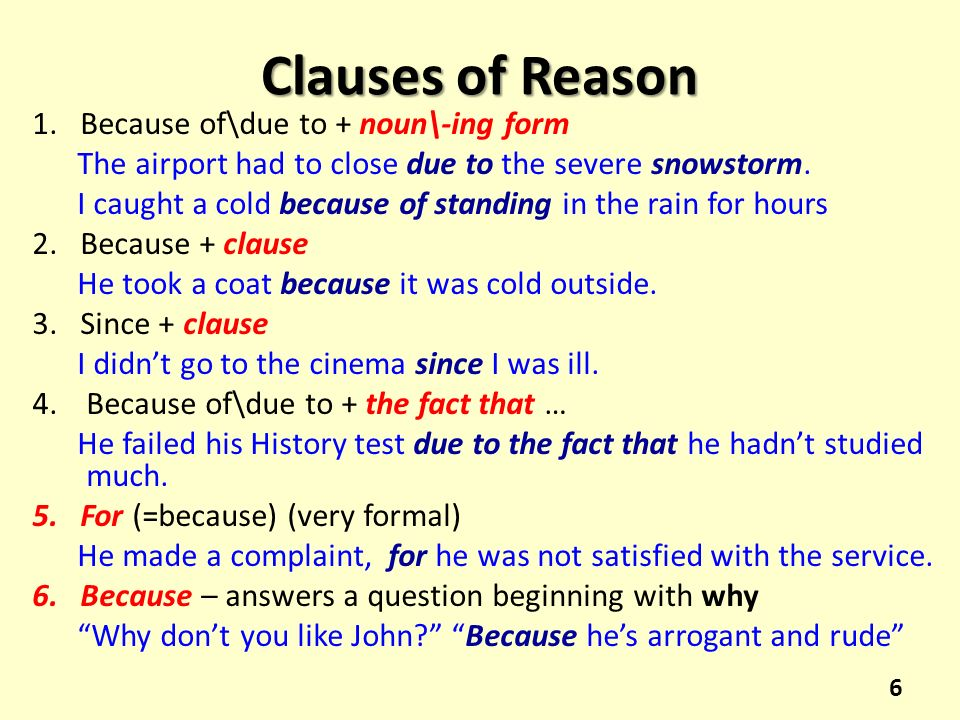Clauses of Result в английском. Clauses of reason в английском языке. Clauses of Result правило. Clauses of purpose примеры. The reason for not doing