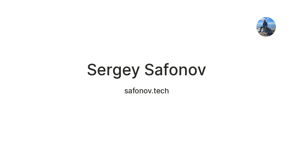 Sergey Safonov — Teletype