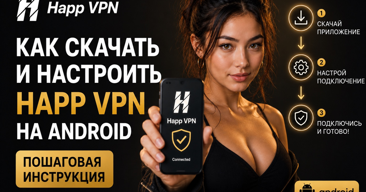 Как скачать и настроить Happ VPN на Android: полная инструкция — Teletype