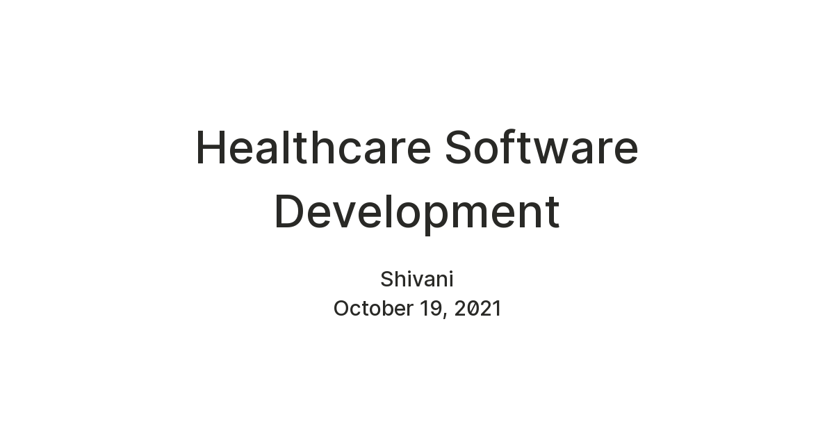 Healthcare Software Development — Teletype