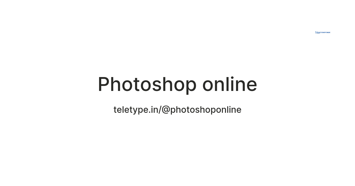 Photoshop online — Teletype