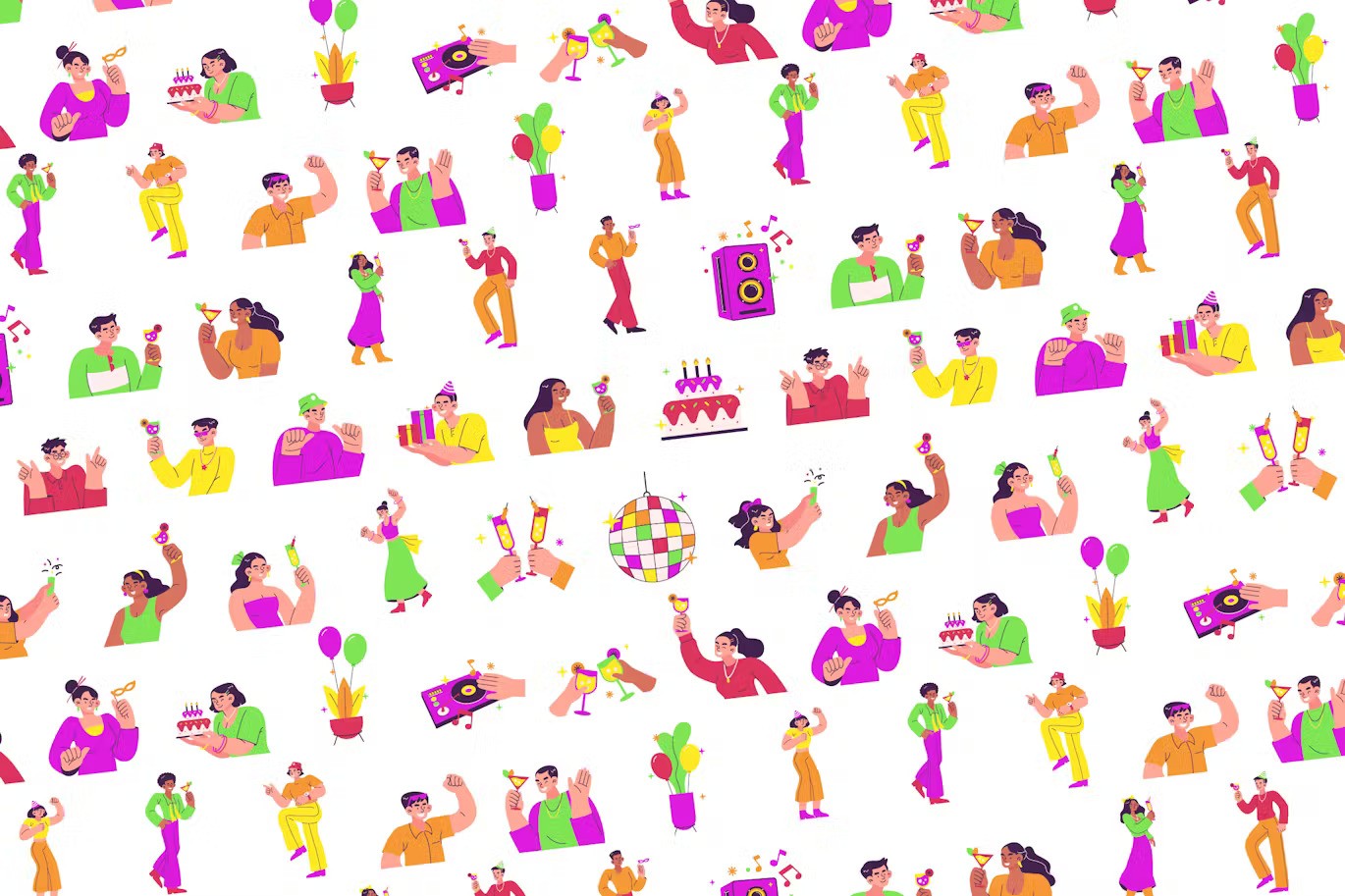 30 Images Happy People Party Illustrations — Teletype