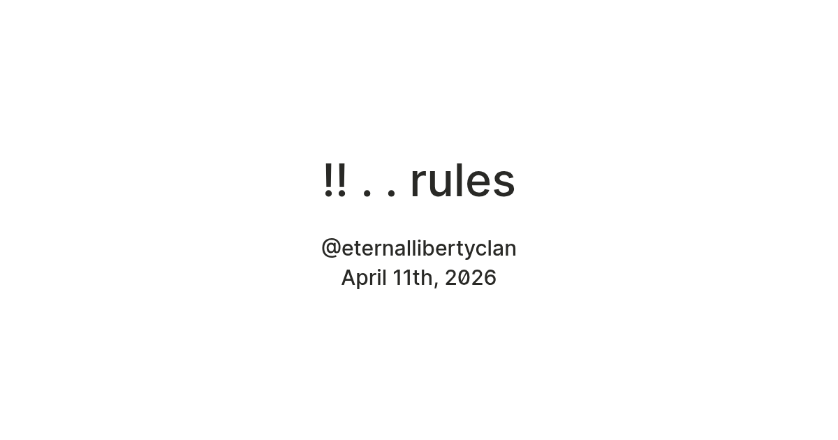 rules — Teletype