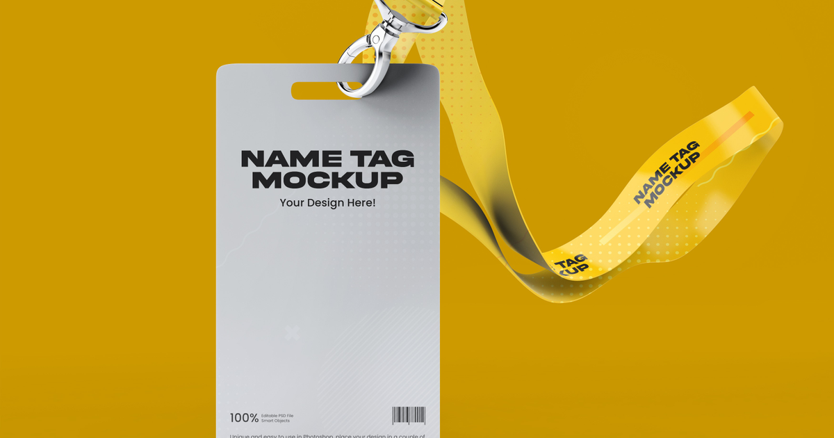 Name Tag Mockup — Teletype