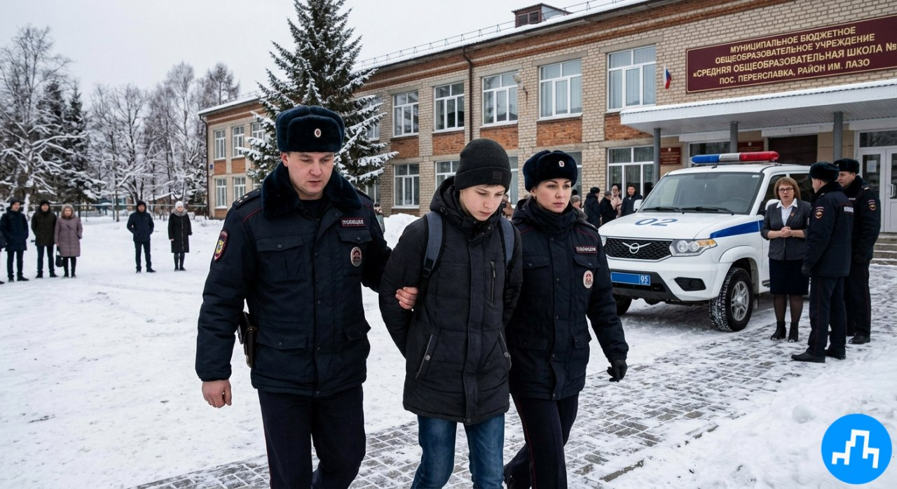 Полиция задержала 14-летнего школьника за ложное сообщение об опасности в школе Переяславки Полиция задержала 14-летнего школьника за ложное сообщение об опасности в школе Переяславки