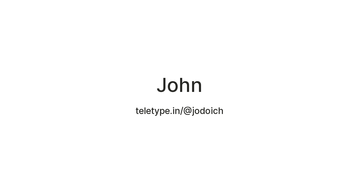 John — Teletype