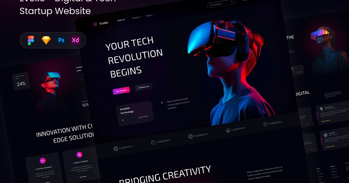 Evoke - Digital & Tech Startup Website — Teletype